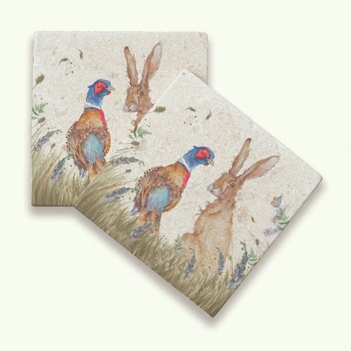 Pheasant-and-hare-coasters