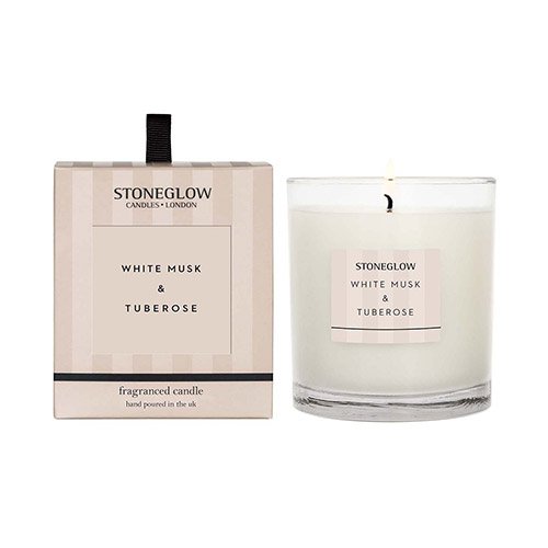 White Musk Candles Stoneglow