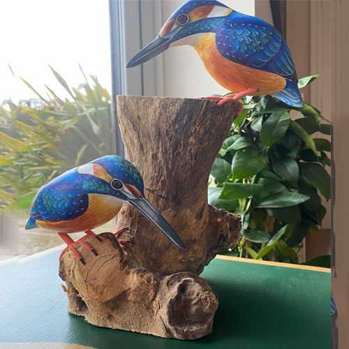 Double Kingfisher ornament